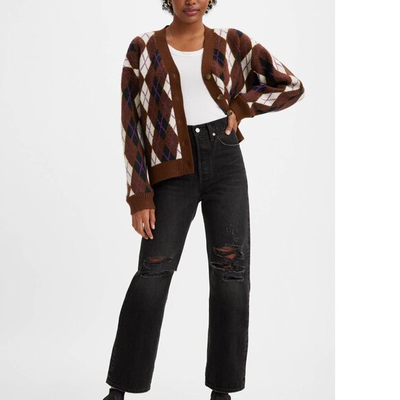 LEVI'S ribcage straight ankle jeans in Skewed Break (sz29) - Picture 1 of 16